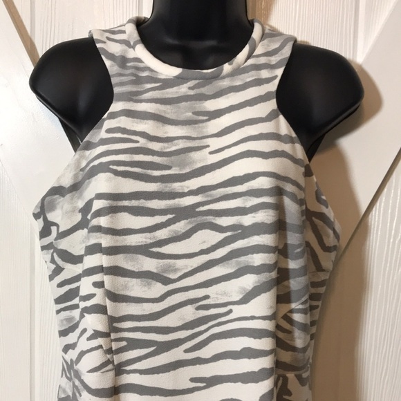 Rebecca Taylor Zebra Pleat Hem Dress - Picture 3 of 12